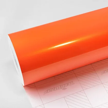 TeckWrap Gloss Deep Orange (RB19-HD) vinyl wrap film swatch