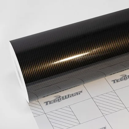 TeckWrap Carbon Fiber Premium Black (RCF03-R) vinyl wrap film swatch