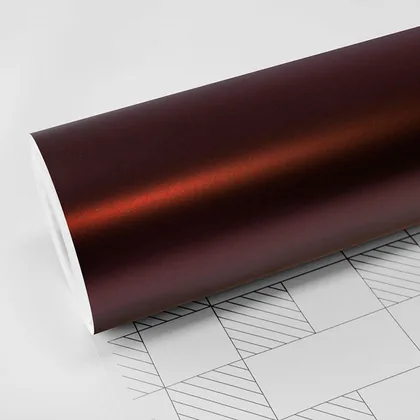 TeckWrap Satin Burnt Maroon (SMT02) vinyl wrap film swatch
