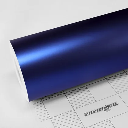 TeckWrap Satin Rasant Blue (SMT07) vinyl wrap film swatch