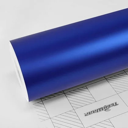 TeckWrap Satin Admiral Blue (SMT08) vinyl wrap film swatch