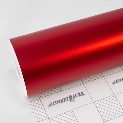TeckWrap Satin Flame red (SMT15) vinyl wrap film swatch