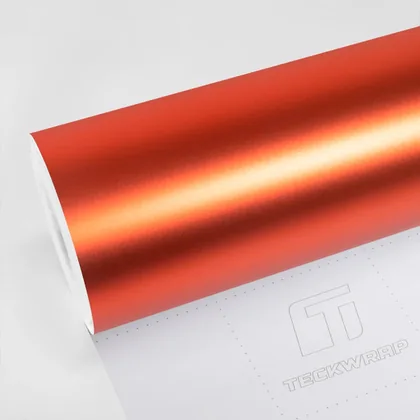 TeckWrap Matte Orange Flame (VCH418-M) vinyl wrap film swatch